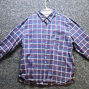 J.S.A. Bank 1905 Men's XXL Cotton Flannel Blue/Red/White Plaid L/S Pockets